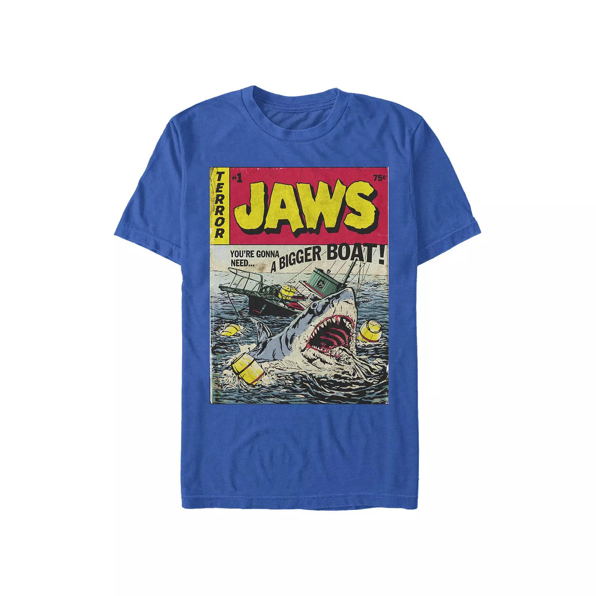 Men's Jaws Comic Book Cover Graphic Tee, Size: XS, Royal Product Image