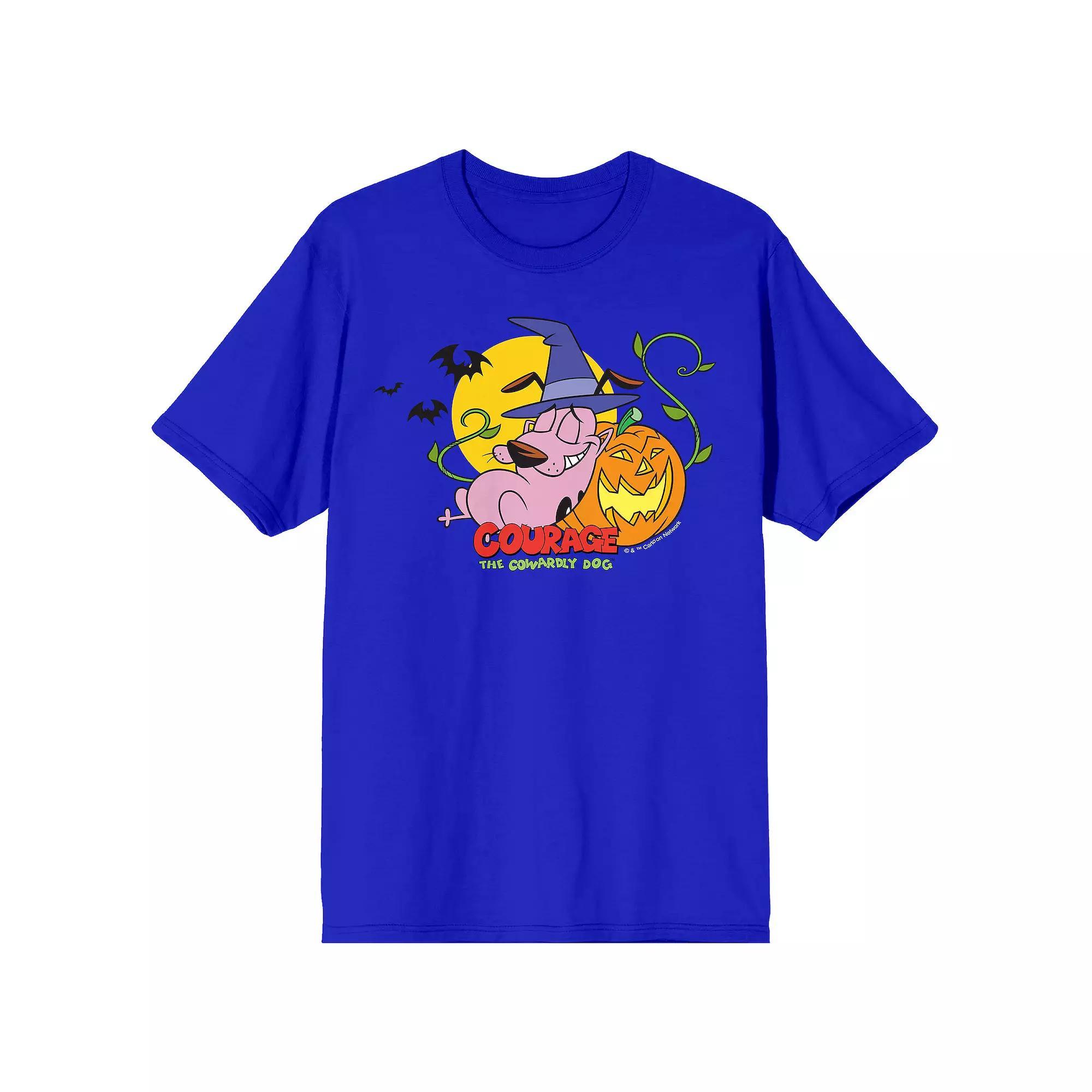 Mens Courage the Cowardly Dog Halloween Graphic Tee Product Image