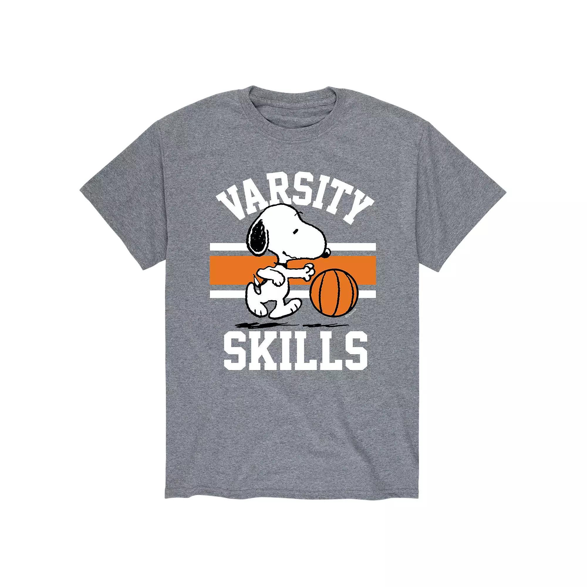 Big & Tall Peanuts Varsity Skills Tee, Mens Product Image