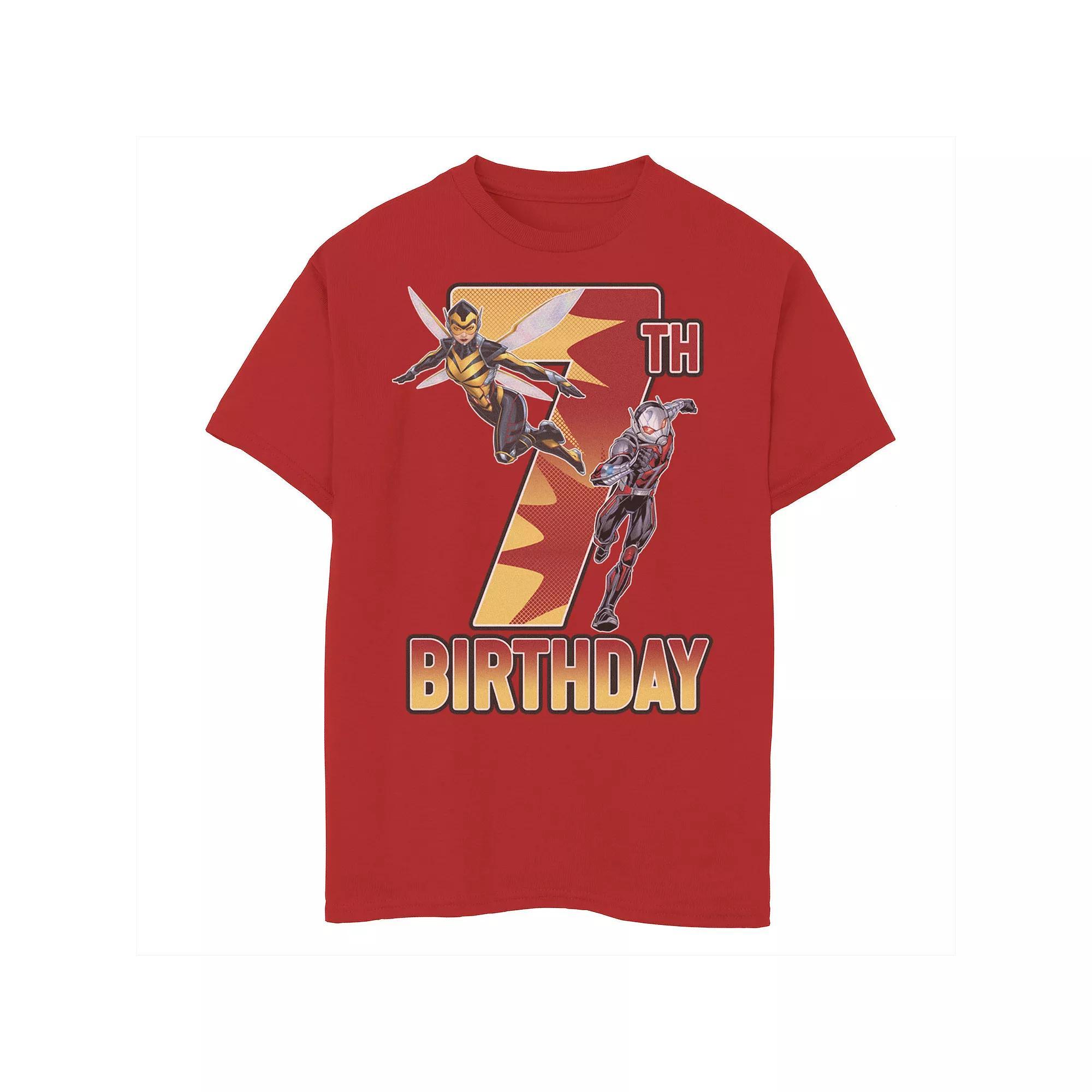 Boys 8-20 Marvel Ant-Man & Wasp 7th Birthday Graphic Tee, Boy's, Size: Large, Red Product Image