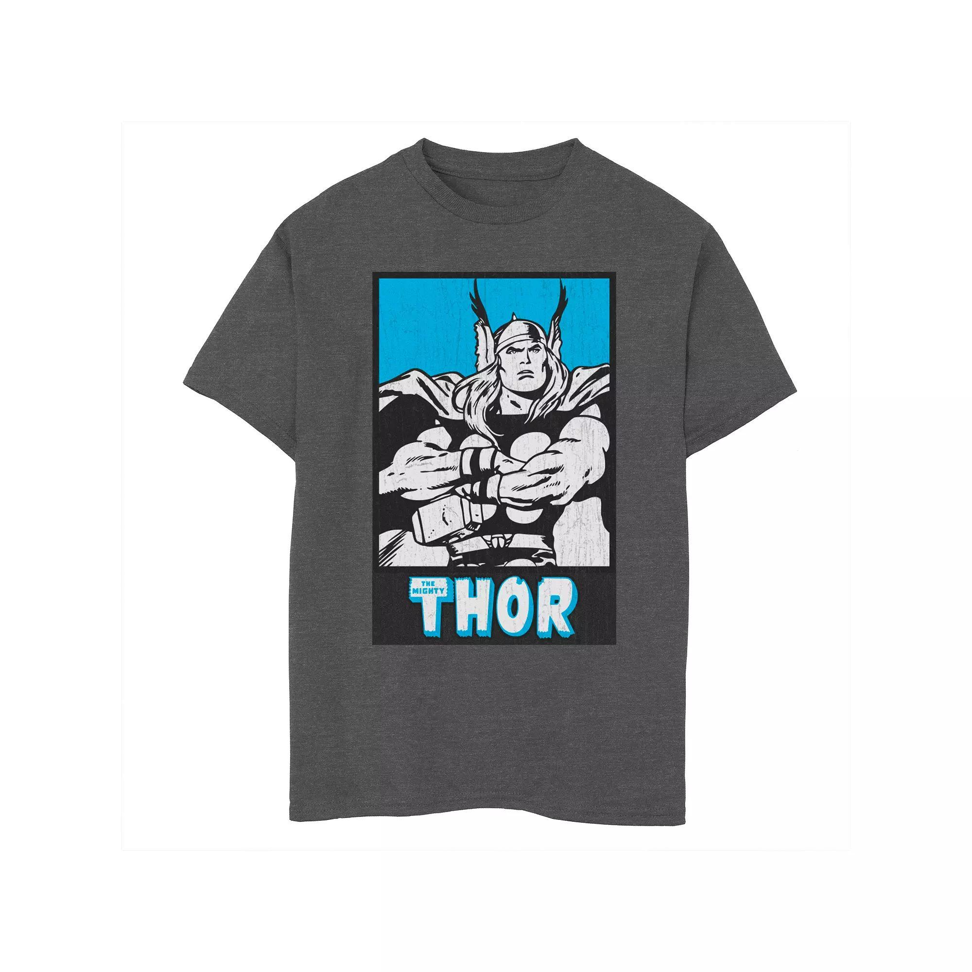 Men's Marvel Comics Retro Thor Tee, Size: Medium, Grey Heather Product Image