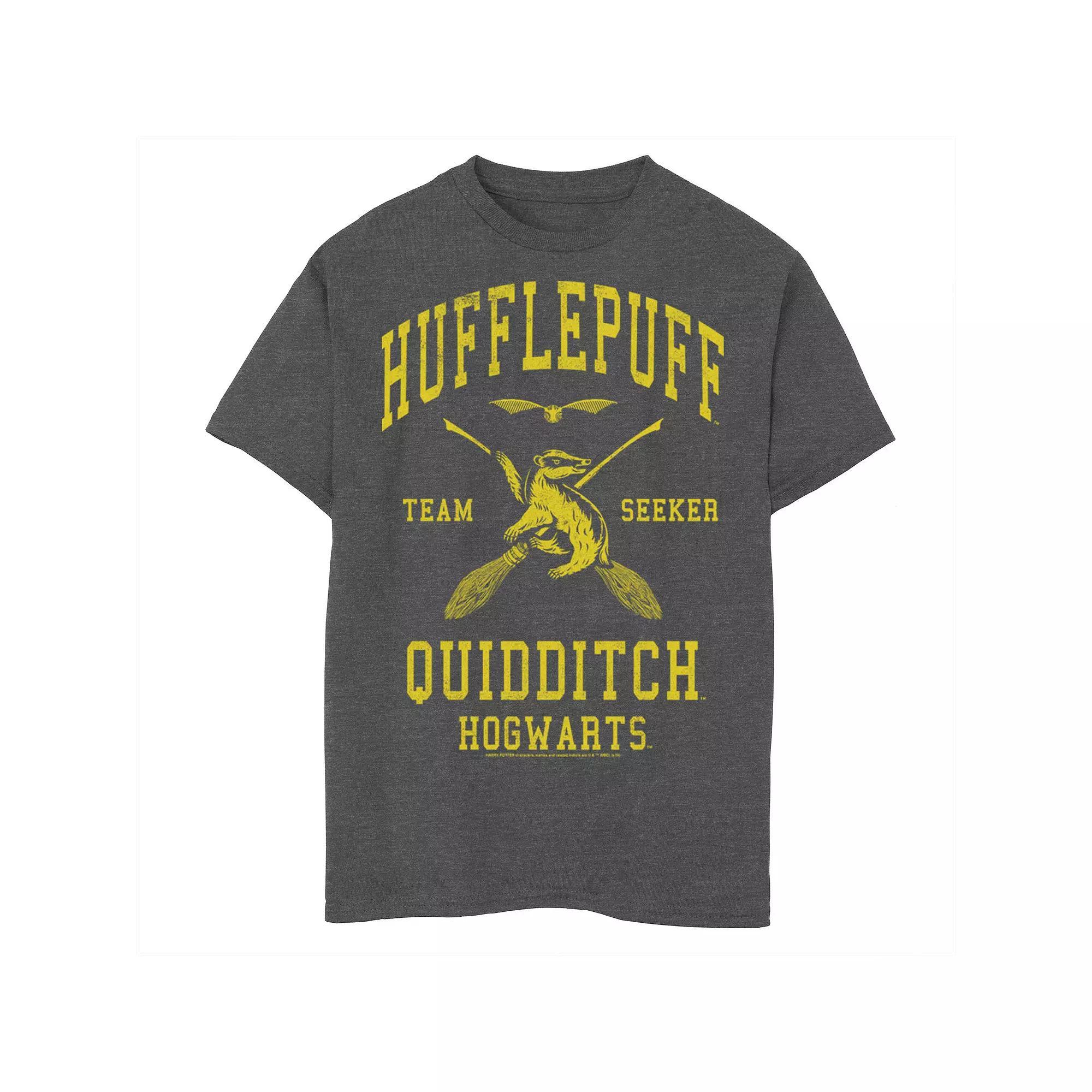 Boys 8-20 Harry Potter Hufflepuff Quidditch Seeker Poster Graphic Tee, Boy's, Size: XS, Grey Heather Product Image