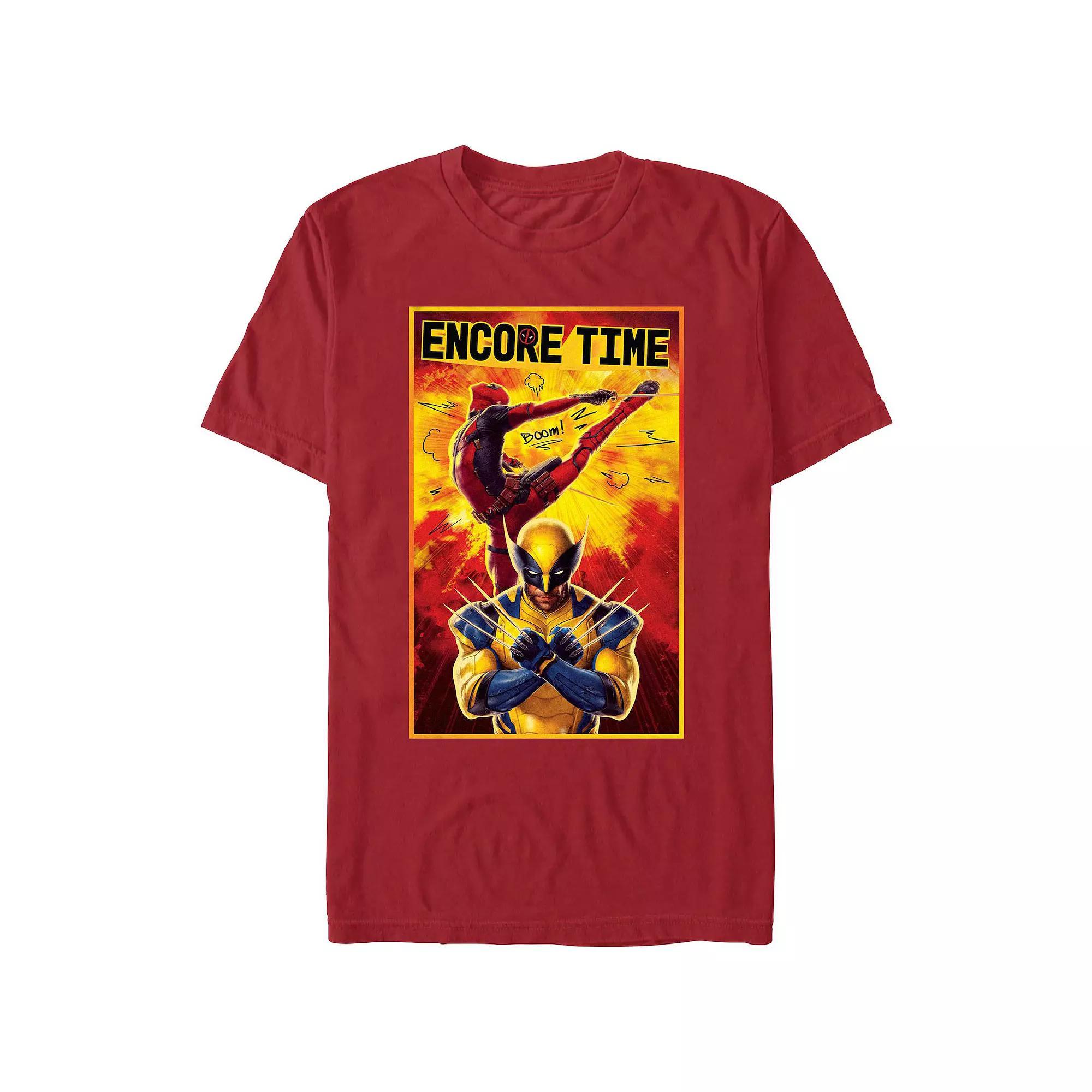 Men's Marvel Deadpool And Wolverine Encore Time Graphic Tee, Size: Medium, Red Product Image