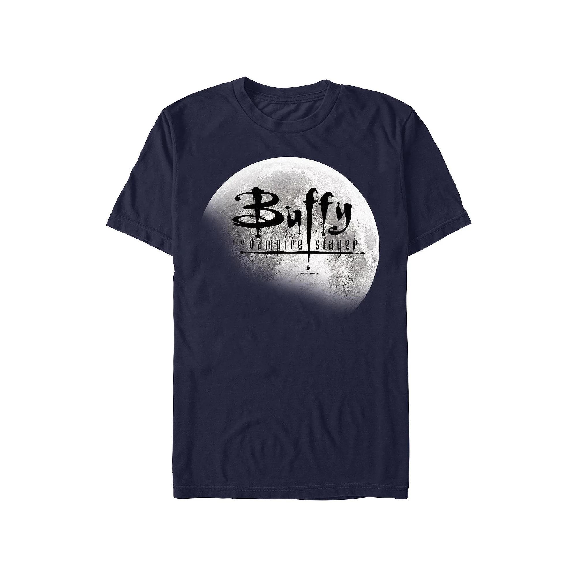 Men's Buffy The Vampire Slayer Moon Logo Graphic Tee, Size: Small, Blue Product Image