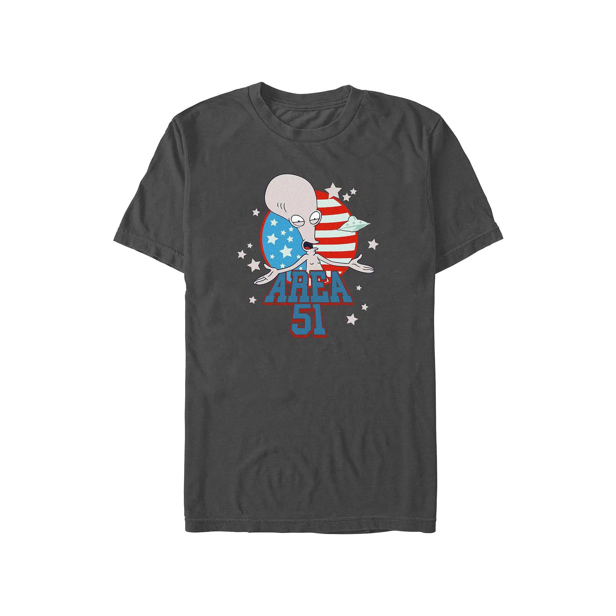 Men's American Dad Area 51 Graphic Tee, Size: XXL, Grey Product Image