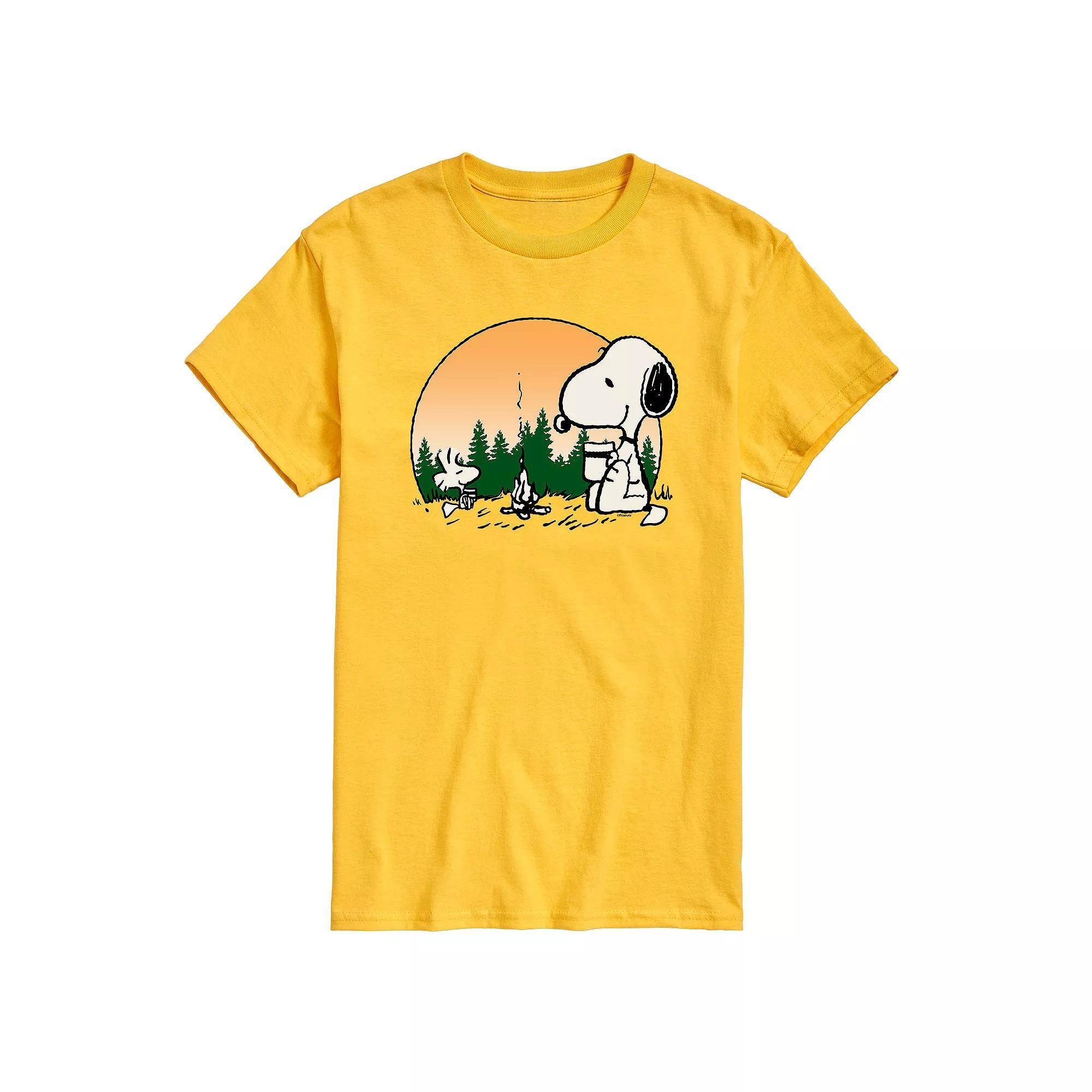 Mens Peanuts Campfire Mugs Tee Product Image