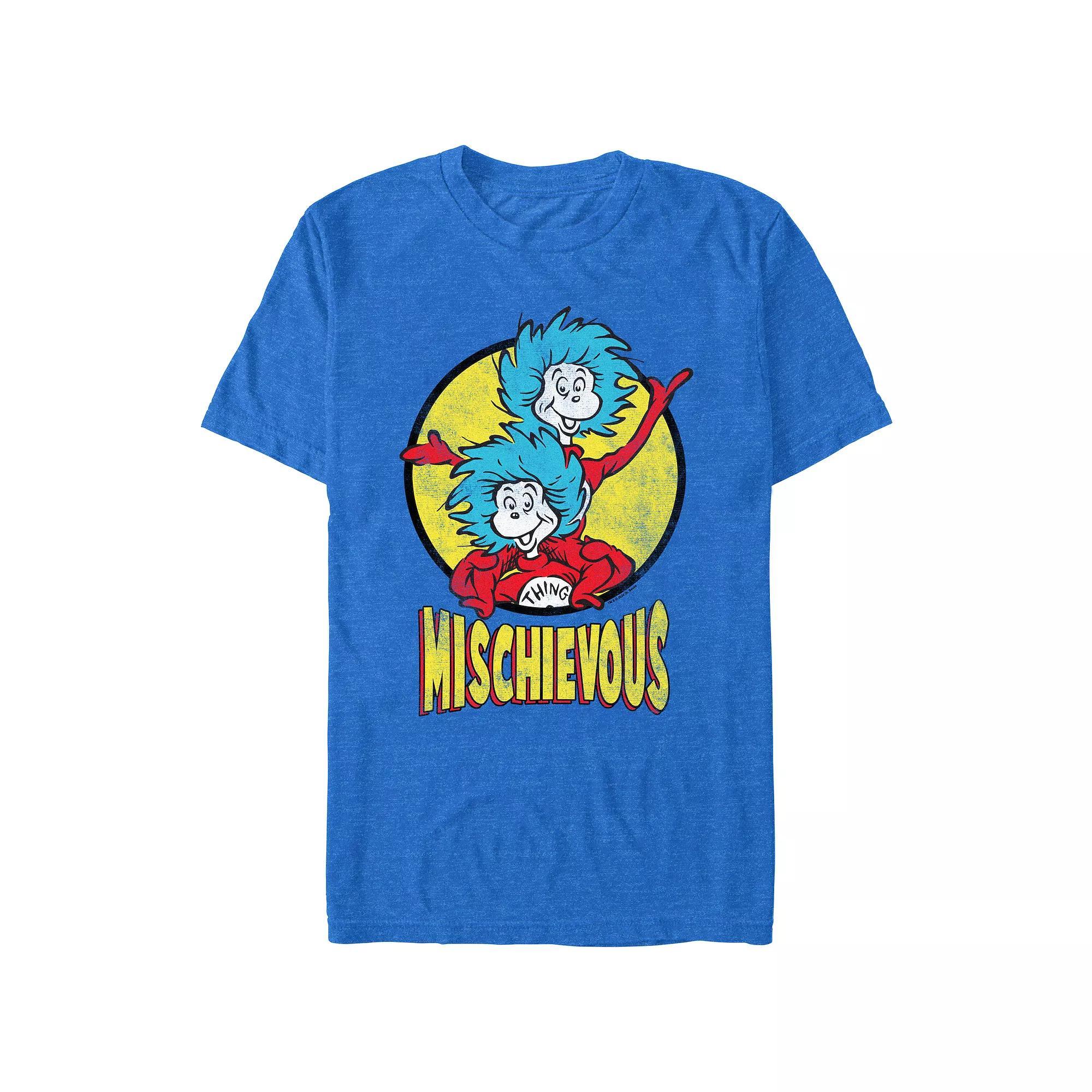 Men's Dr. Seuss Mischievous Graphic Tee, Size: XXL, Royal Grey Product Image