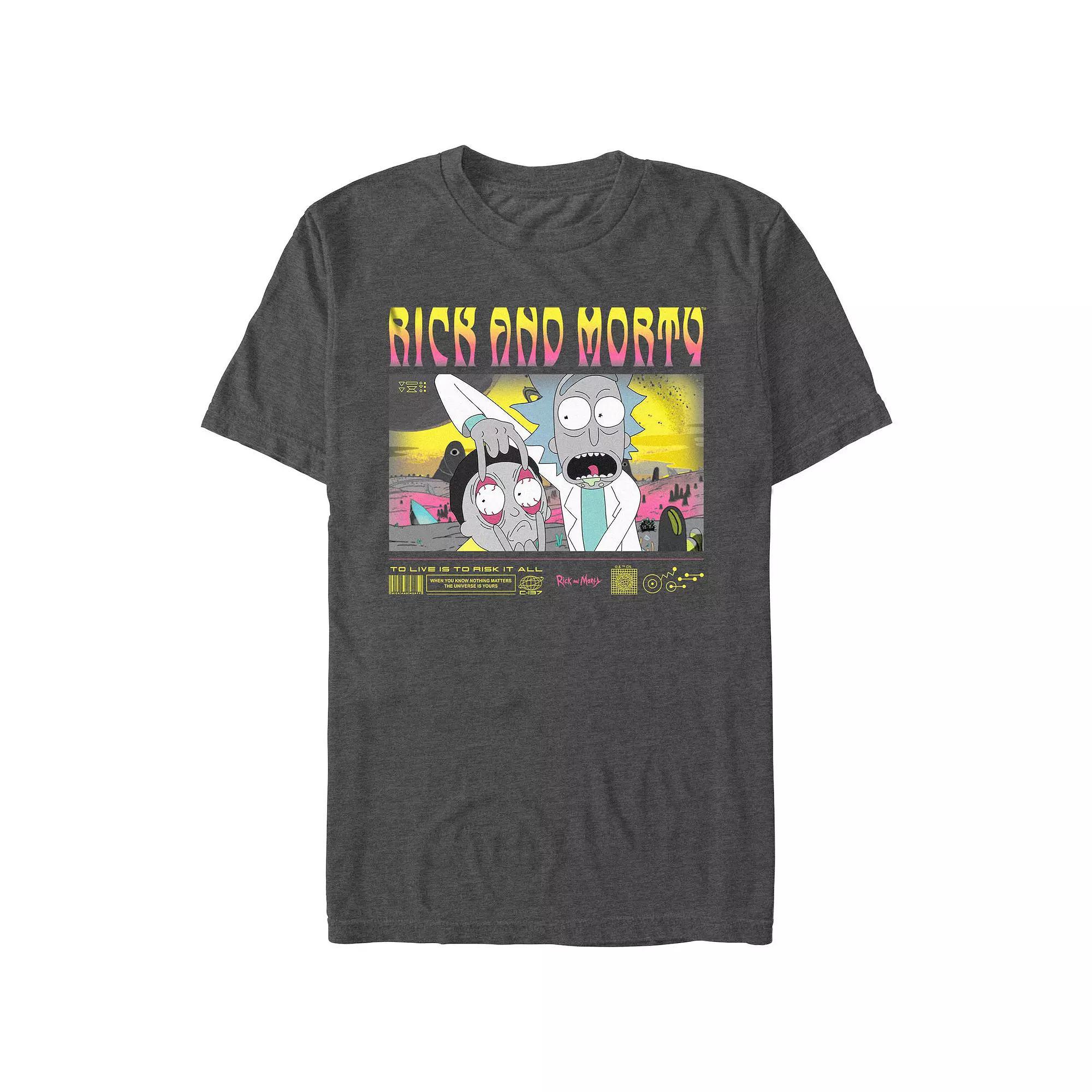 Men's Rick And Morty Open Your Eyes Morty Graphic Tee, Size: Small, Grey Heather Product Image