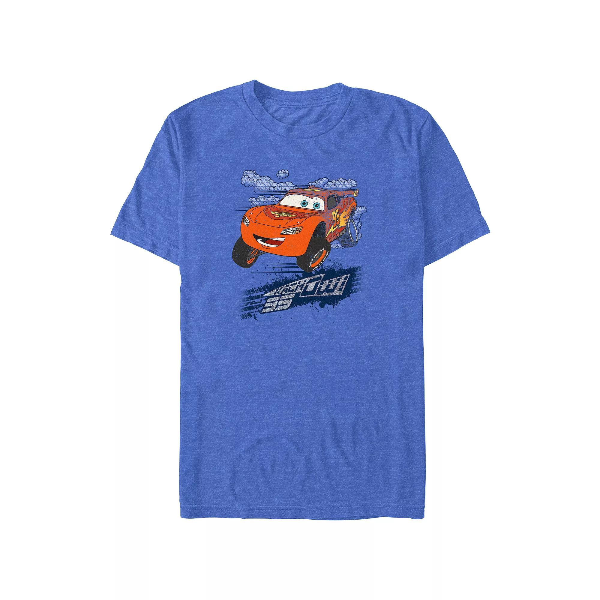 Disney / Pixar's Cars Lightning McQueen Kachouw! Big & Tall Graphic Tee, Men's, Size: 5XL, Royal Grey Product Image
