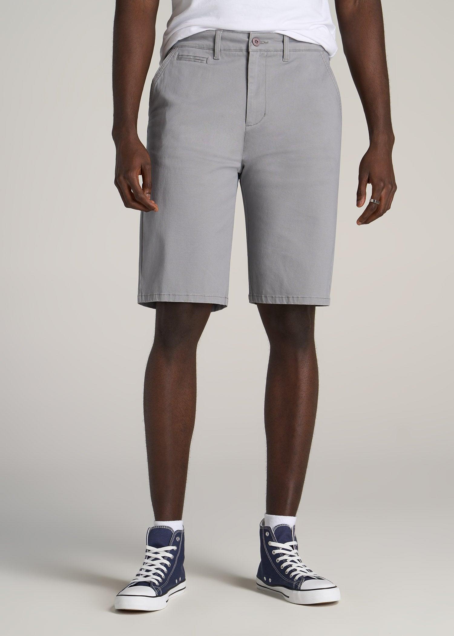 Chino Shorts for Tall Men in Fatigue Green Product Image
