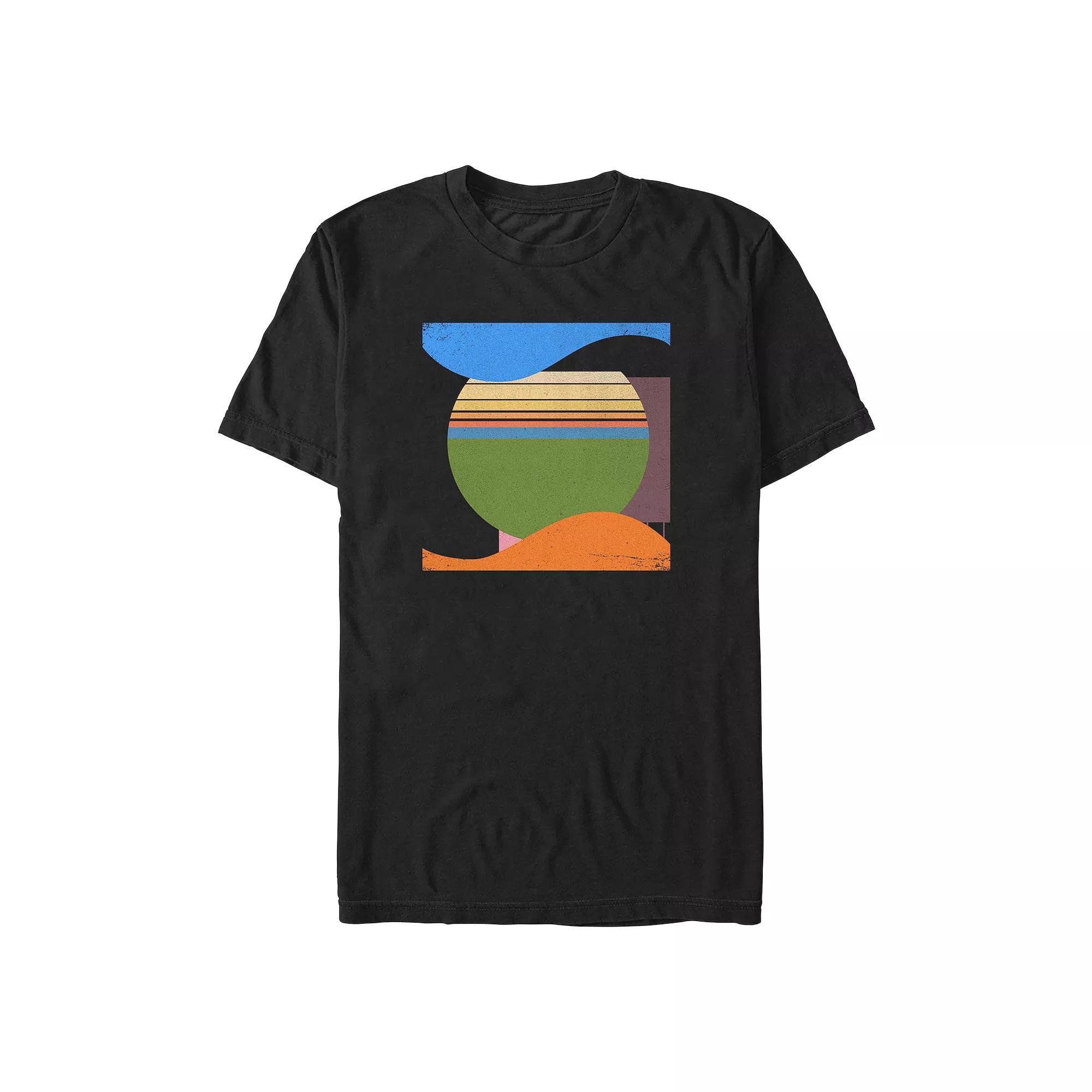 Big & Tall Geometric Multicolor Poster Graphic Tee, Men's, Size: Medium Tall, Black Product Image