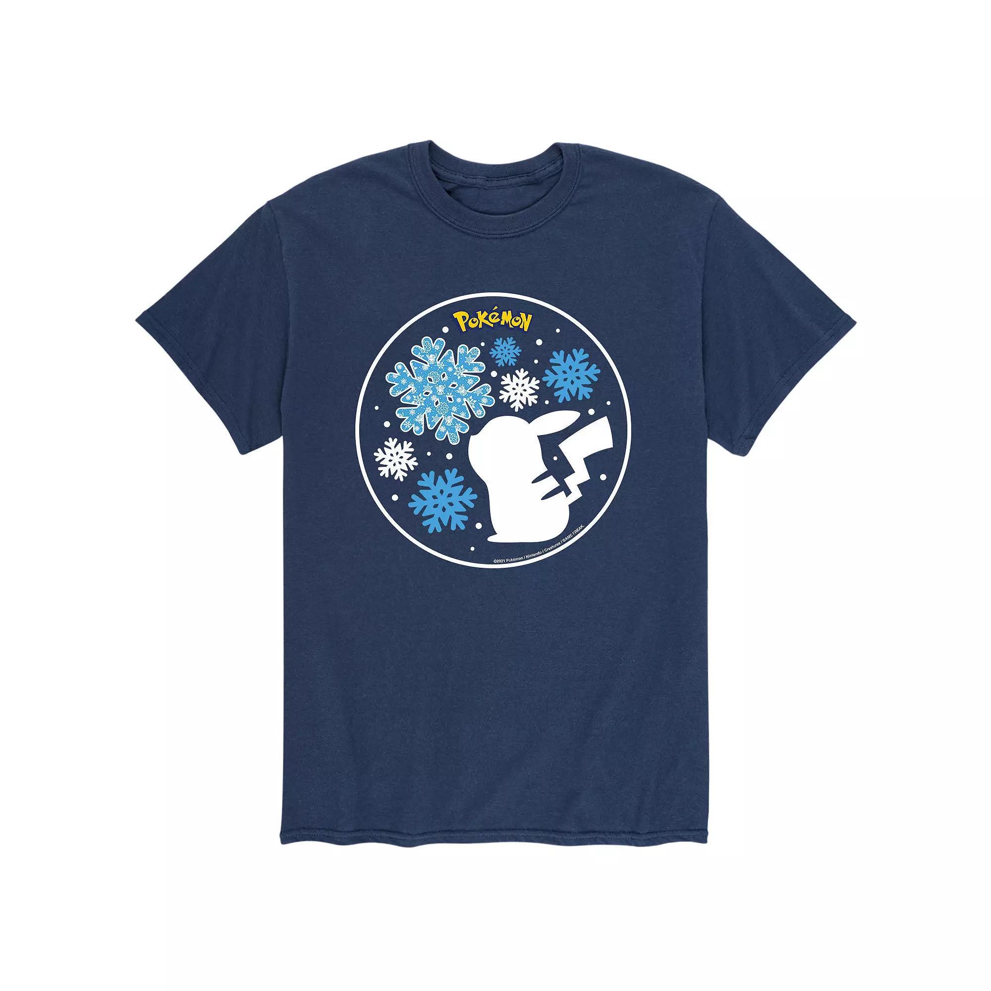 Big & Tall Pokemon Snowflake Pikachu Tee, Mens Product Image