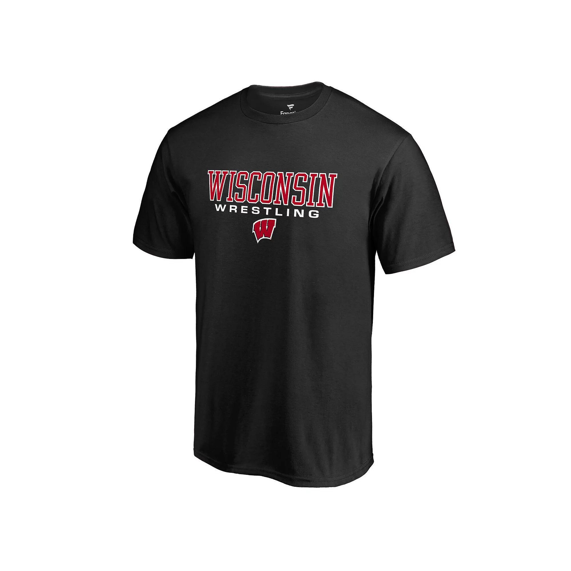 Men's Fanatics Branded Black Wisconsin Badgers True Sport Wrestling T-Shirt, Size: Small Product Image
