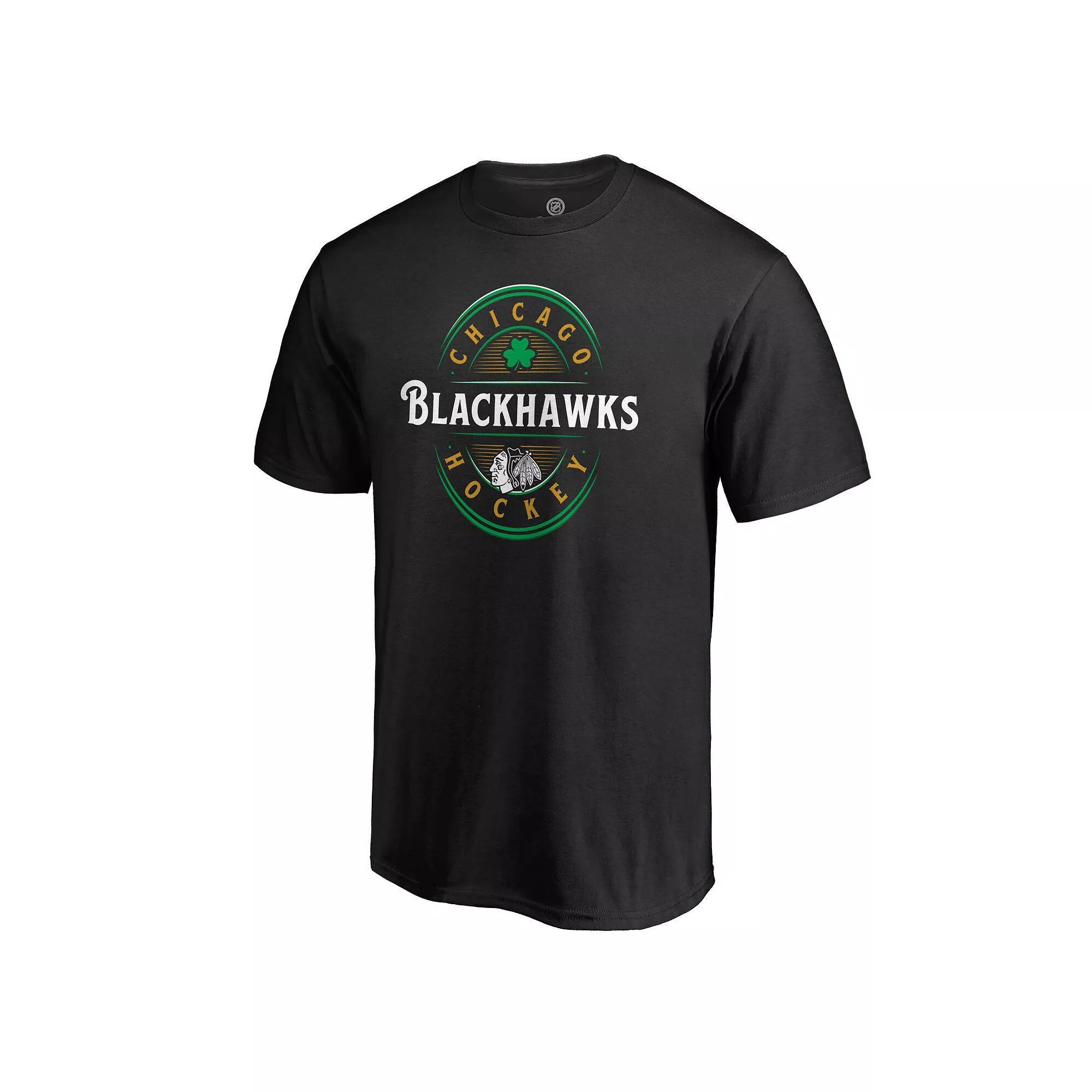 Men's Fanatics Branded Black Boston Bruins Splatter Logo T-Shirt, Size: Large Product Image