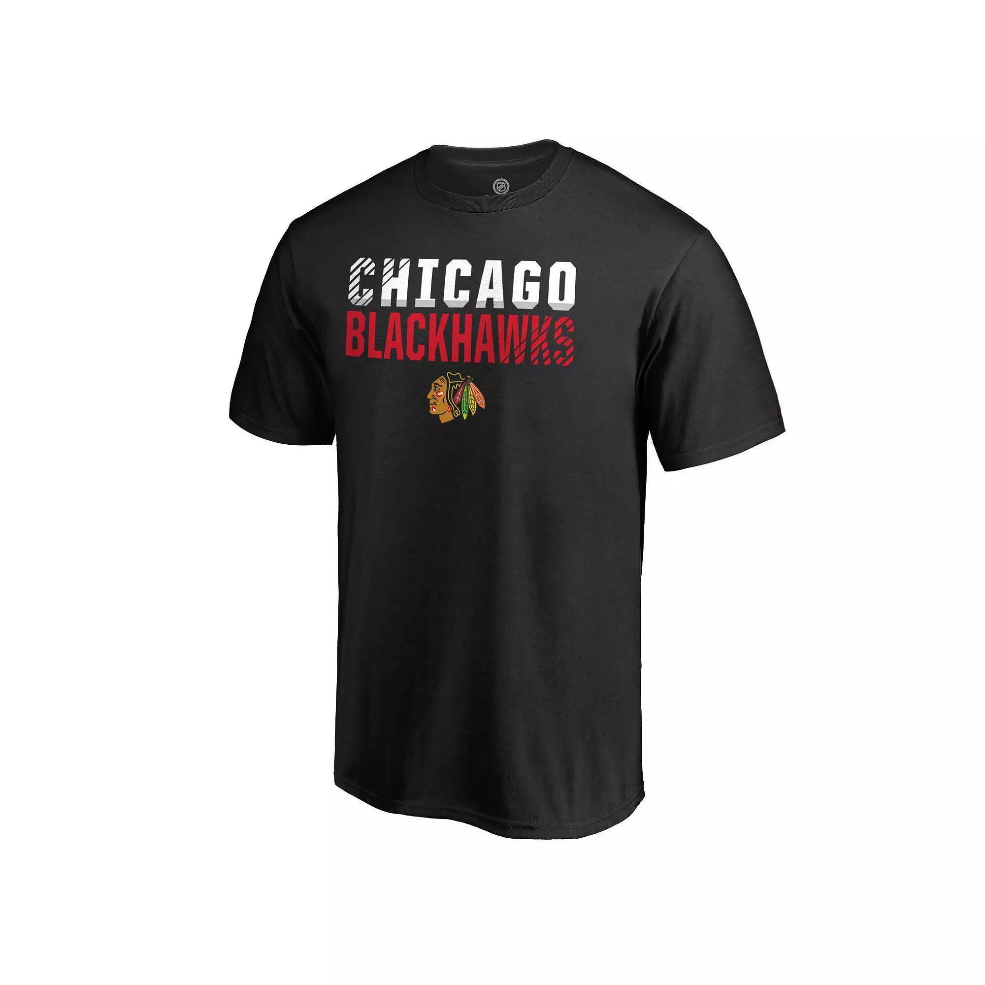 Men's Fanatics Branded Black Chicago Blackhawks Iconic Collection Fade Out T-Shirt, Size: 2XL Product Image