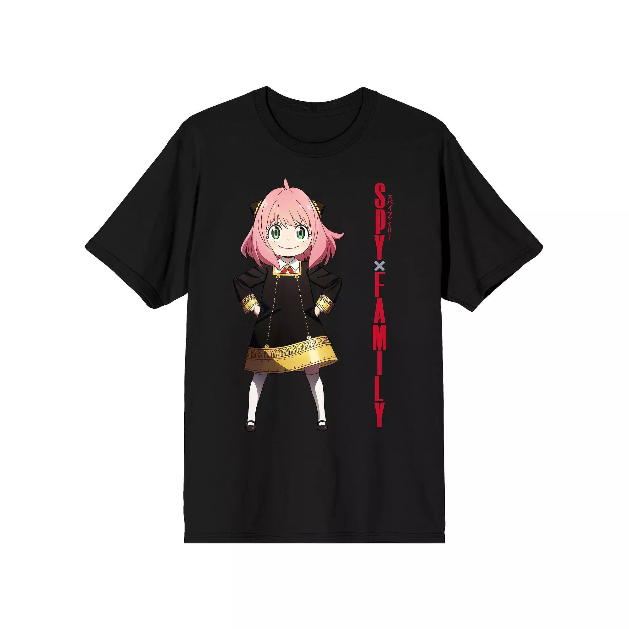 Men's Spy X Family Anya Forger Tee, Size: Large, Black Product Image