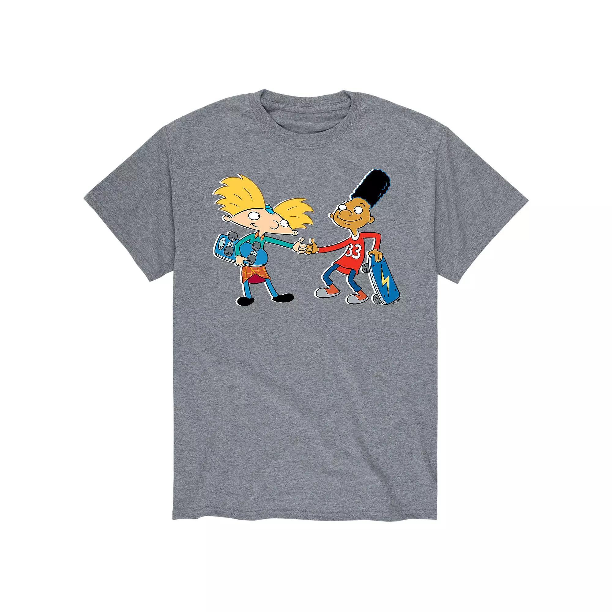 Men's Hey Arnold! Thumb War Tee, Size: XL, Gray Product Image