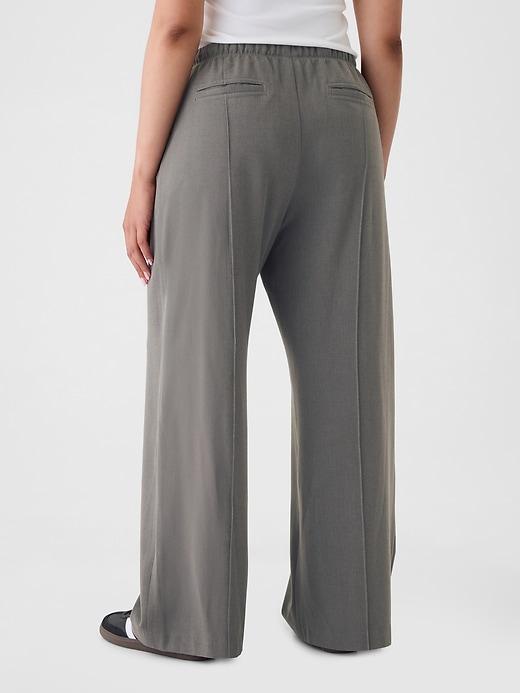 Wide-Leg Seamed Pull-On Pants Product Image