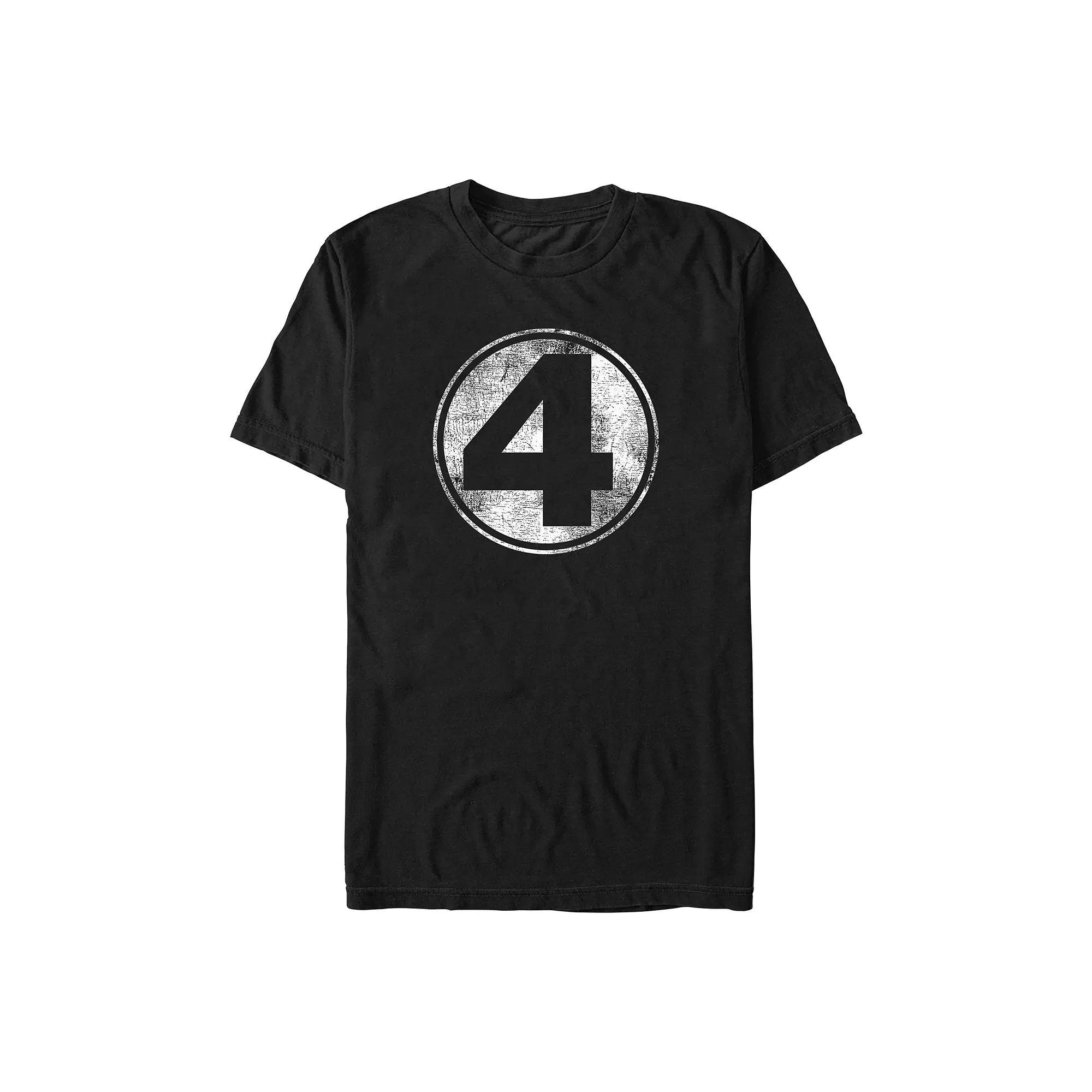 Big & Tall Marvel Fantastic Four Distressed Logo Graphic Tee, Men's, Size: Large Tall, Black Product Image