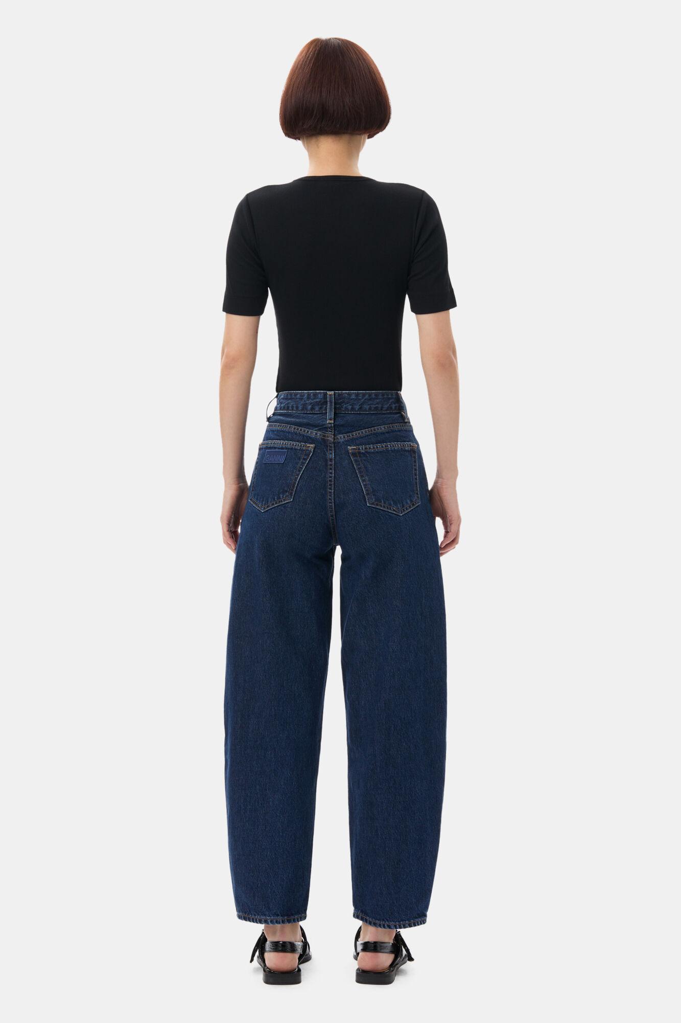 Dark Blue Stone Stary Jeans Product Image