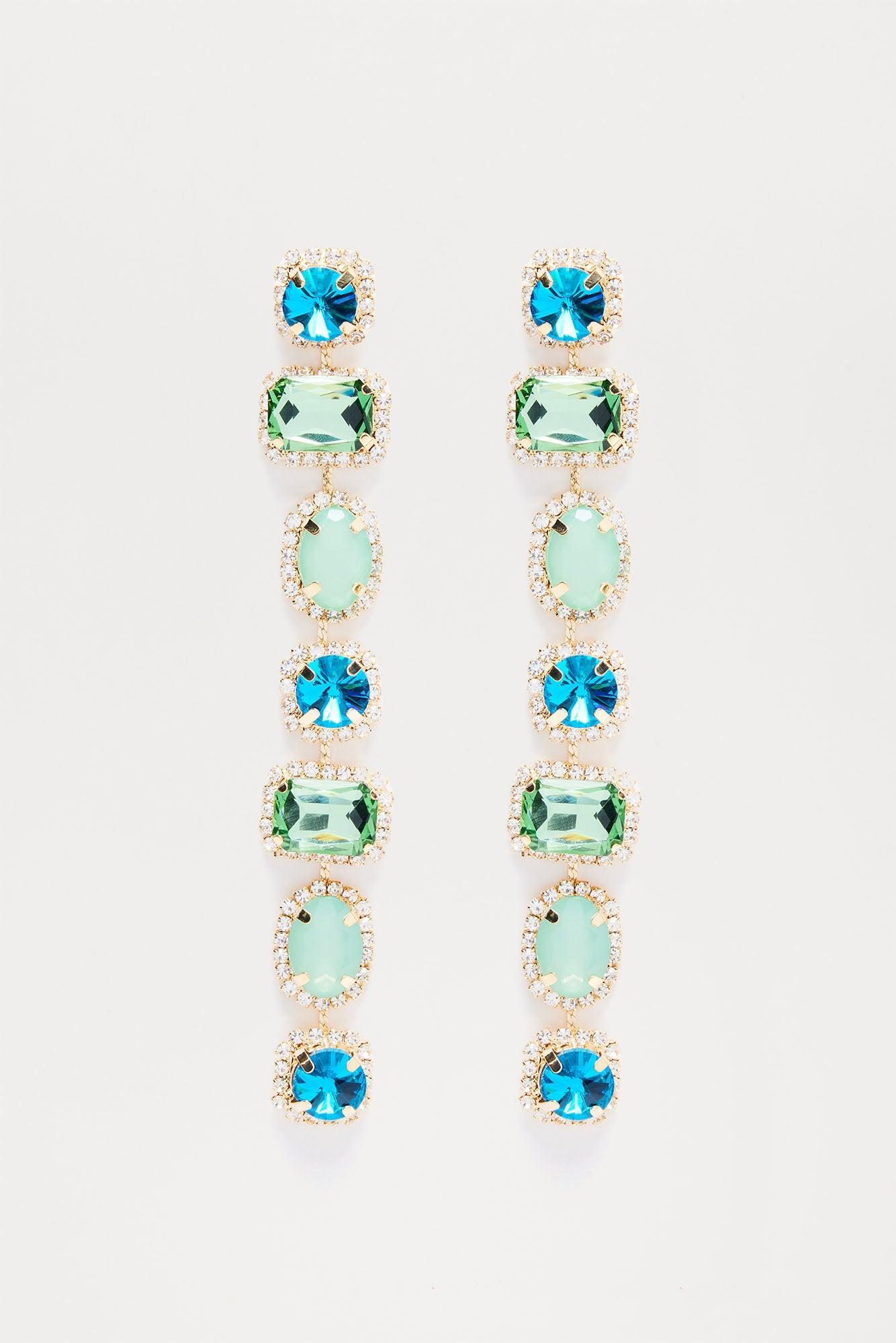 Gorgeina Earrings - Green/combo Product Image