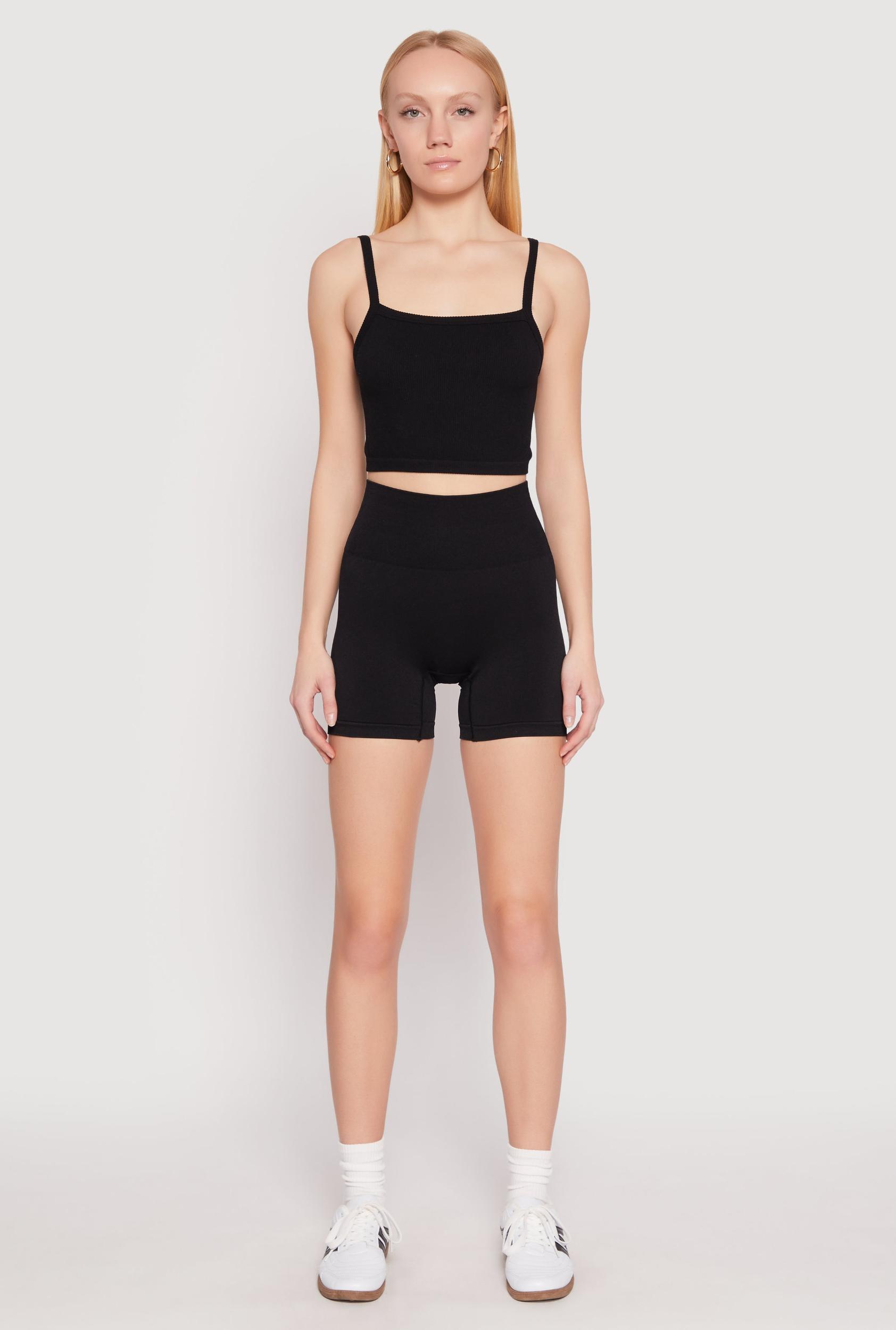 Womens Seamless High Waisted Biker Shorts Product Image