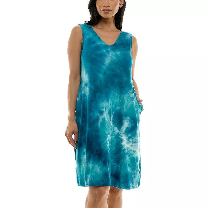 Womens Nina Leonard Reversible Trapeze Mini Dress Deep Red Team Product Image