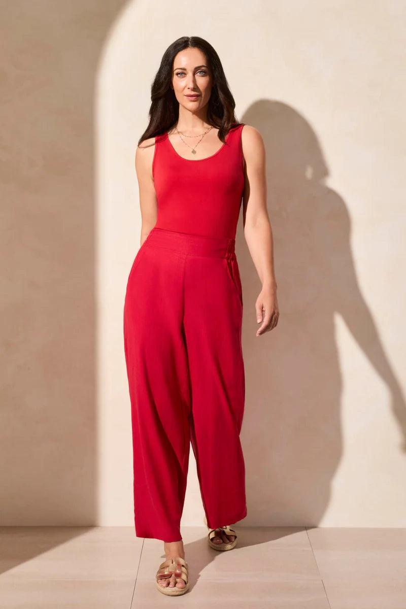 Linen Blend Ankle Pant With Hem Vent Product Image