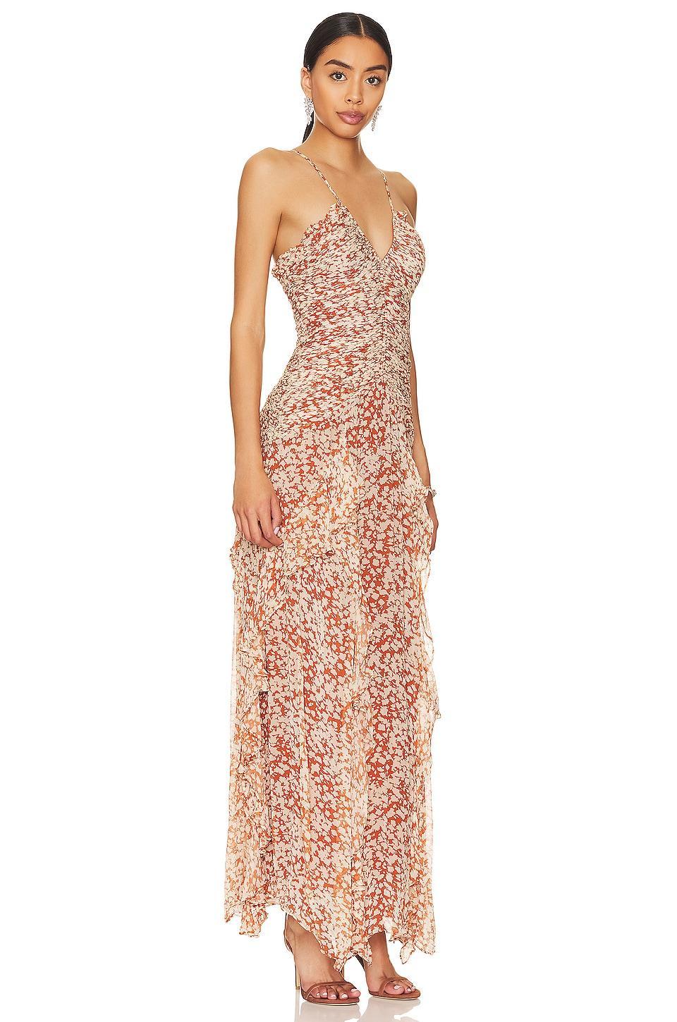 Hala Ruched Frill Maxi Dress Shona Joy Product Image