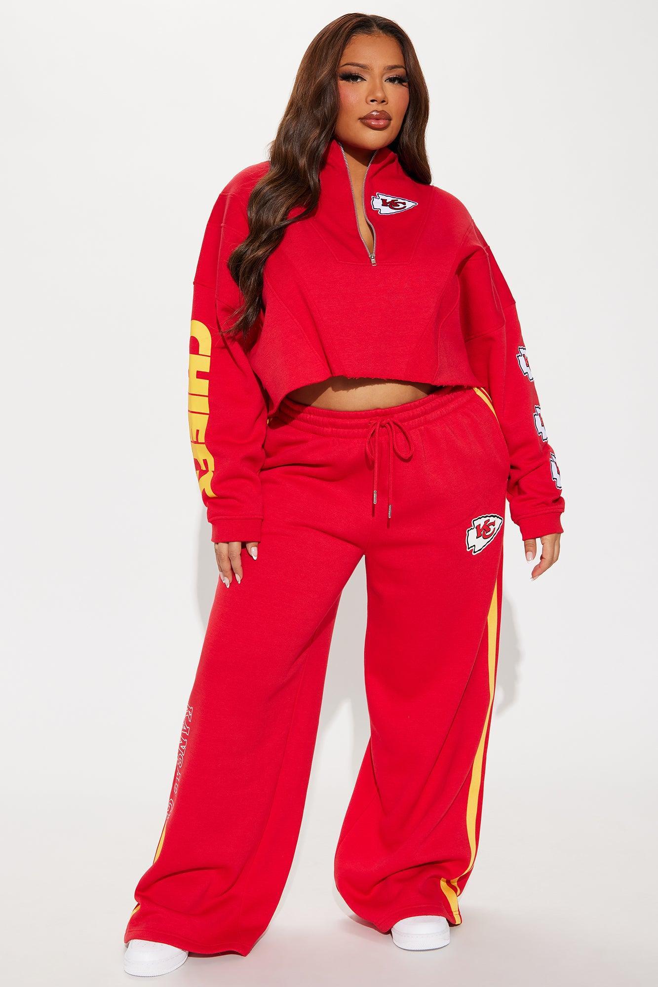 Chiefs Second Half Come-Back Wide Leg Pant - Red Product Image