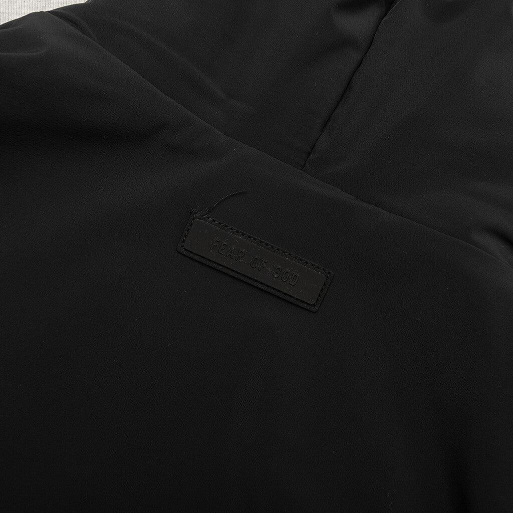 Nylon Fleece Hooded Sweater - Light Heather Grey/Jet Black Male Product Image