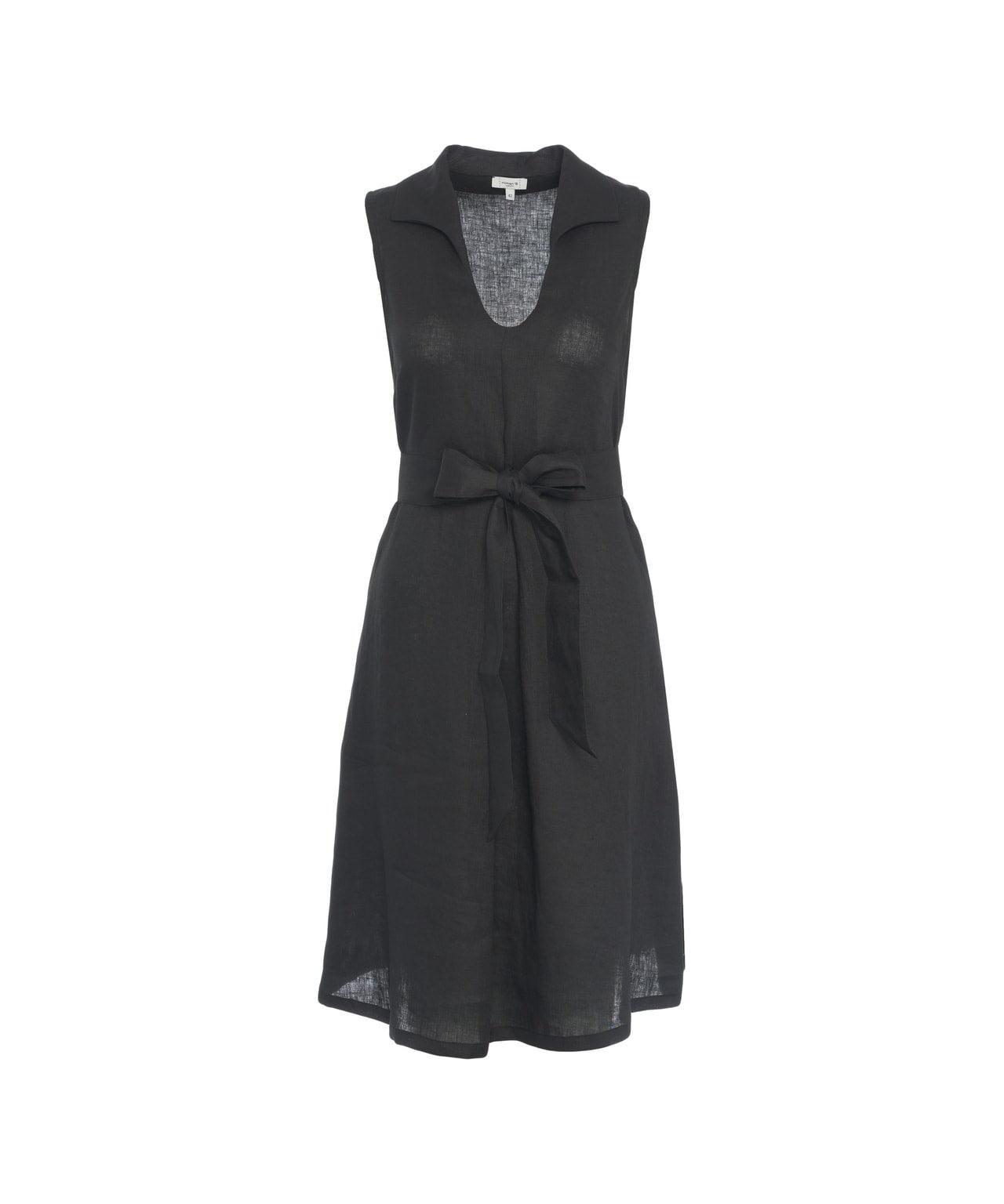 Linen dress with waist belt Product Image