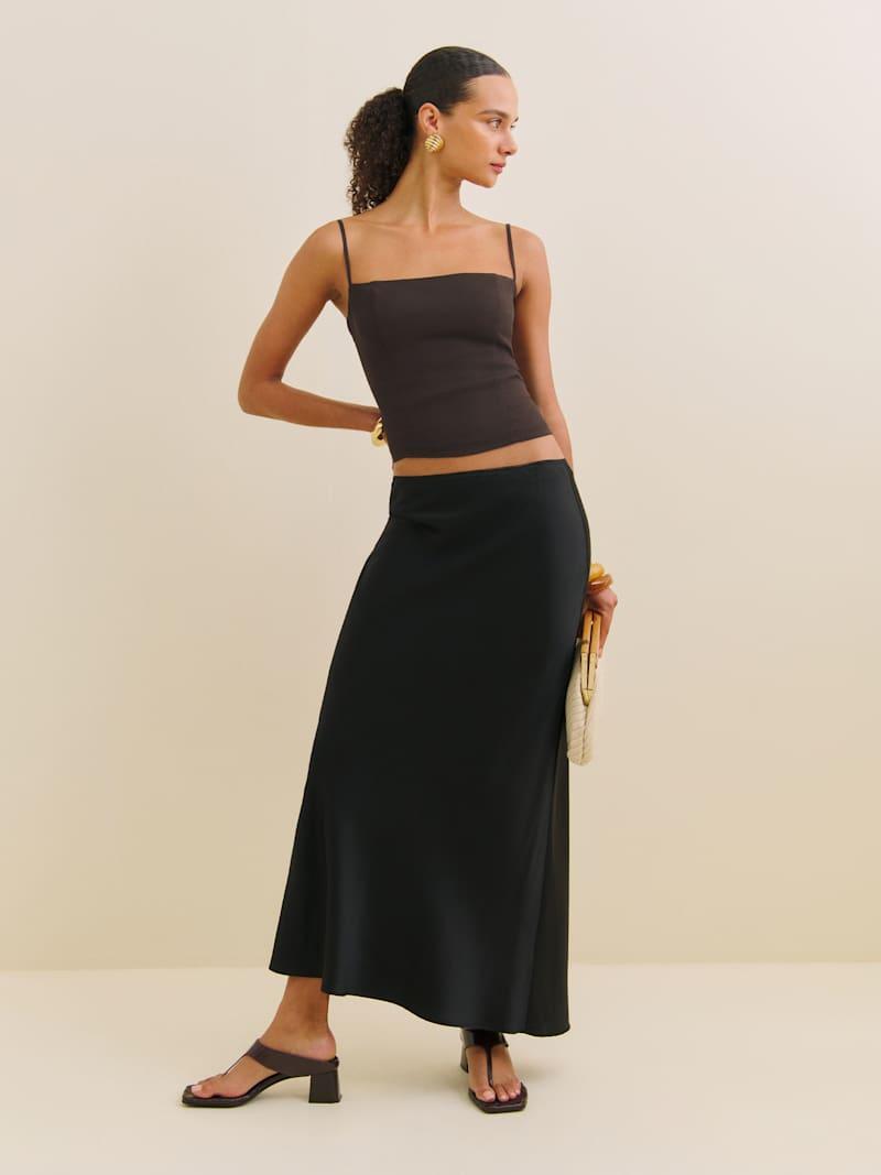 Petites Layla Satin Skirt Product Image