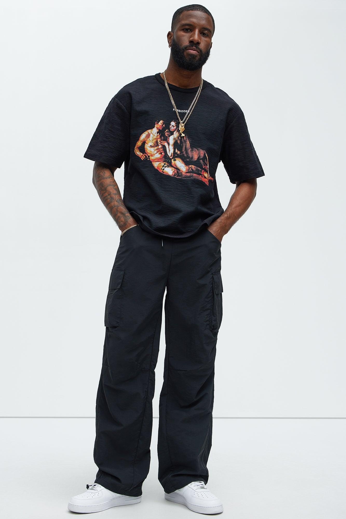 Forbidden Textured Short Sleeve Tee - Black Product Image