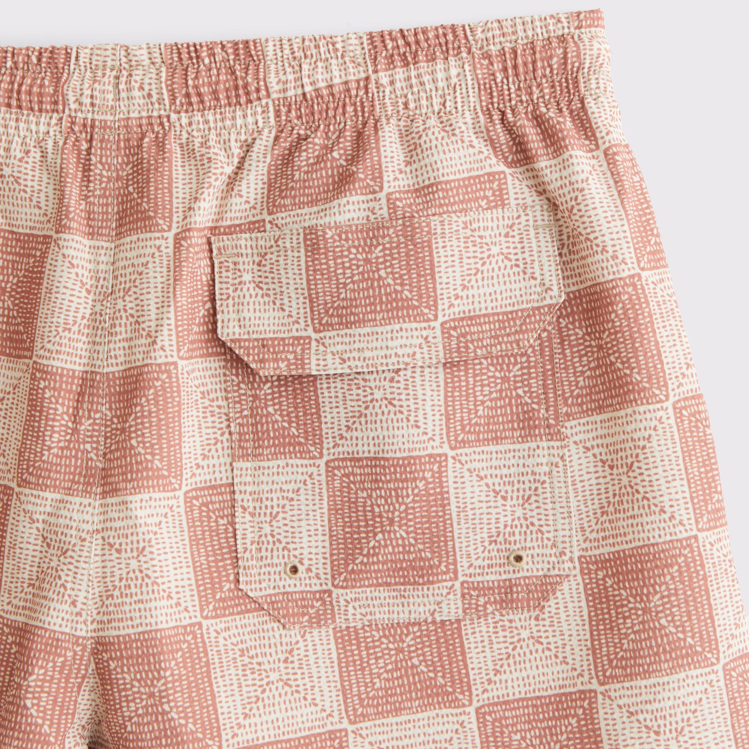 Pull-On Wide Seersucker Swim Trunk Product Image