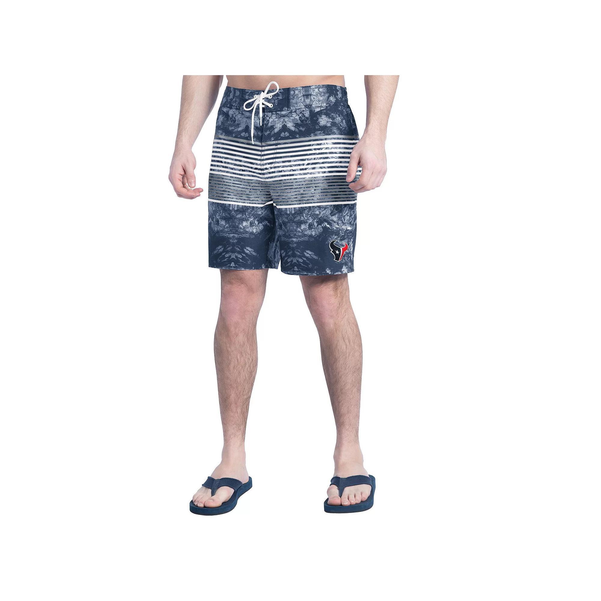 Mens G-III Sports by Carl Banks /Gray Miami Dolphins Horizon Volley Swim Shorts Product Image