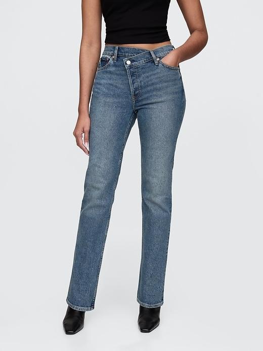 High Rise Crossover '90s Straight Jeans Product Image