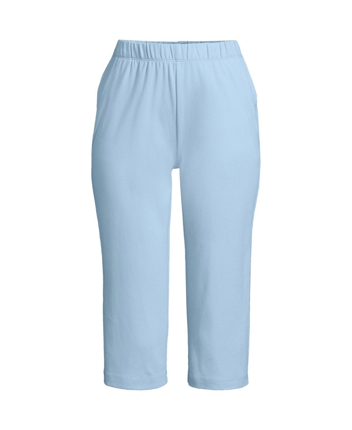 Women's Lands' End Sport High Waist Pull-On Capri Pants, Size: XL Tall, Black Product Image