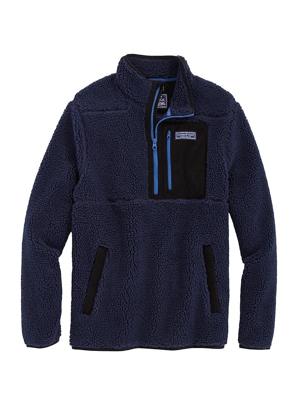 Vineyard Vines Sherpa Supershep 1/4Zip (Officer Khaki) Men's Short Sleeve Knit Product Image