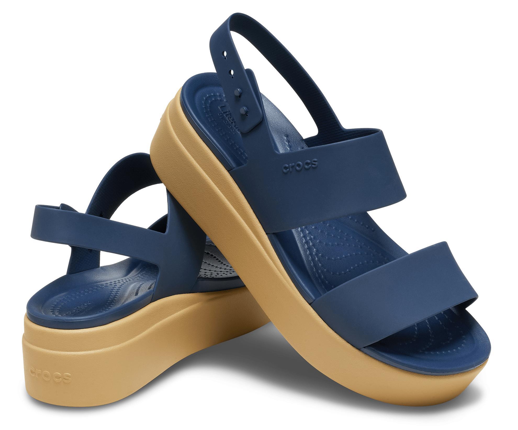 Crocs Womens Brooklyn Low Wedge Platform Sandals Product Image