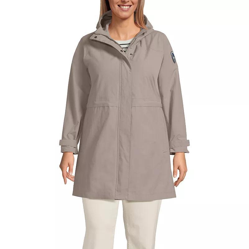 Plus Size Lands' End Squall Hooded Waterproof Raincoat, Women's, Size: 1XL, Deep  Blue Product Image