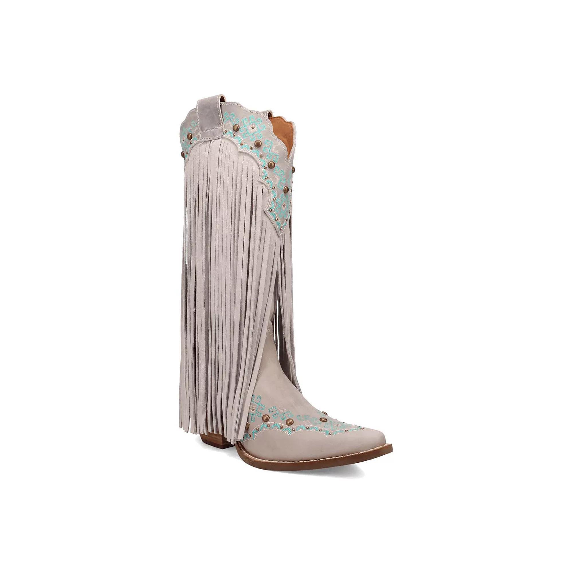 Dingo Tequila Sunrise Women's Suede Boots, Size: 8.5, Off White Product Image