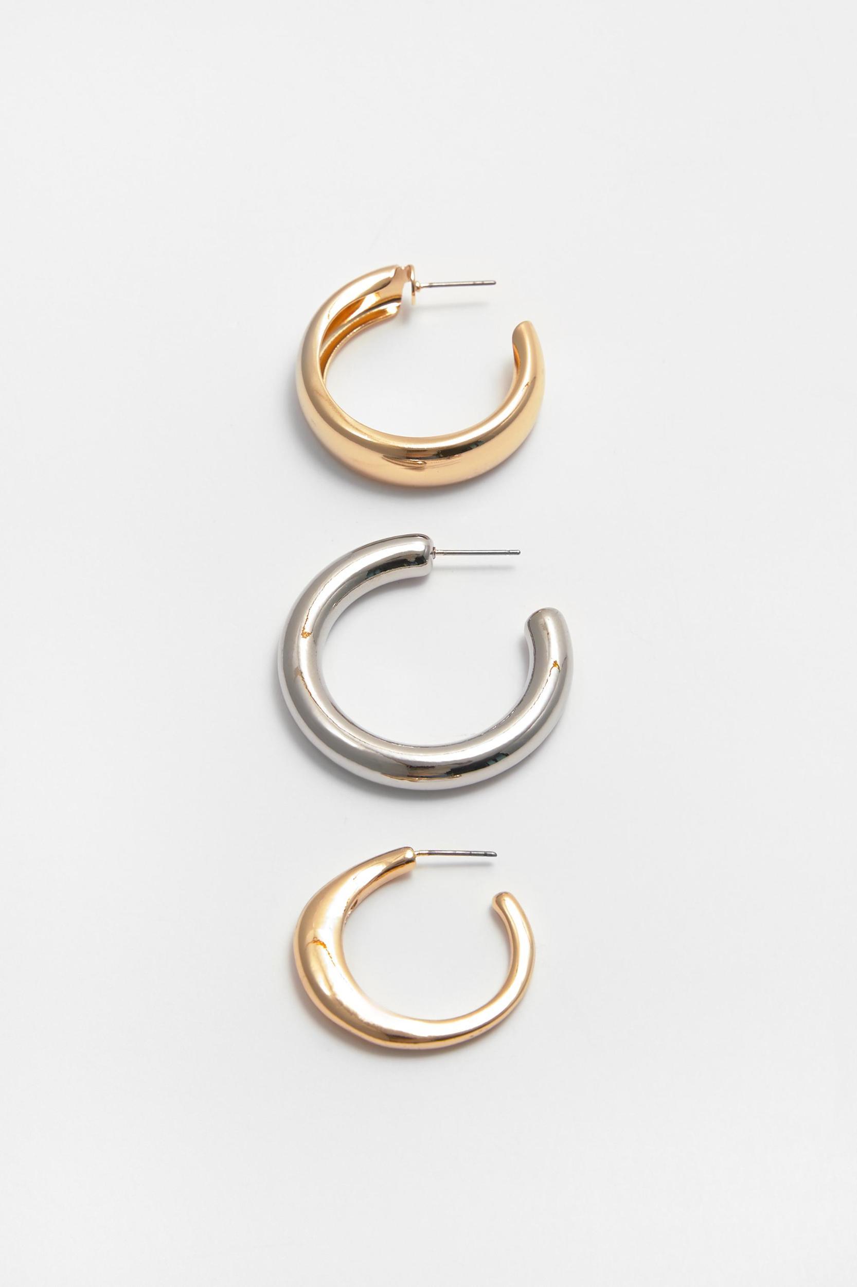 Pack of 6 pairs of hoop earrings Product Image