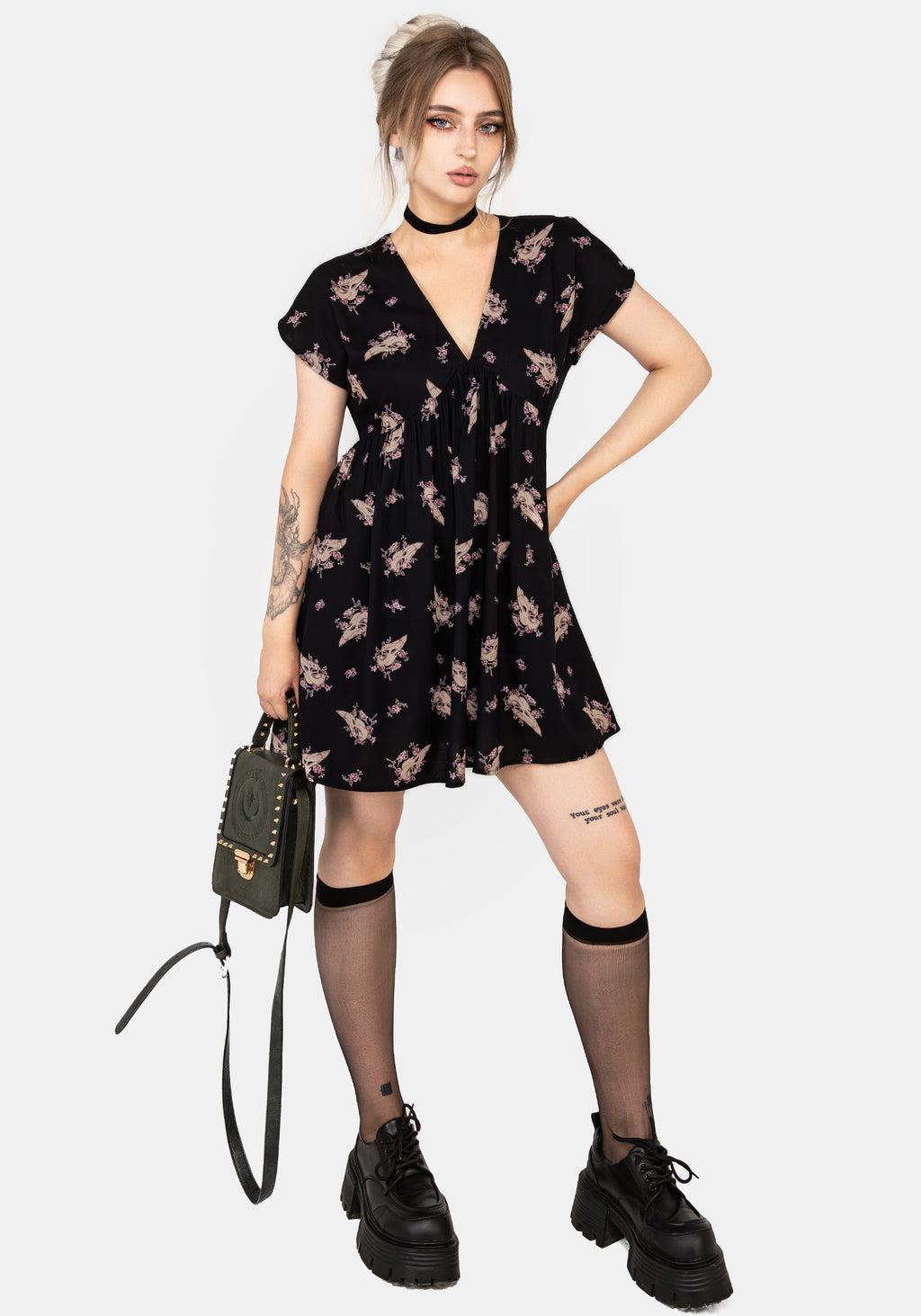 Carrion V-Neck Mini Smock Dress Product Image