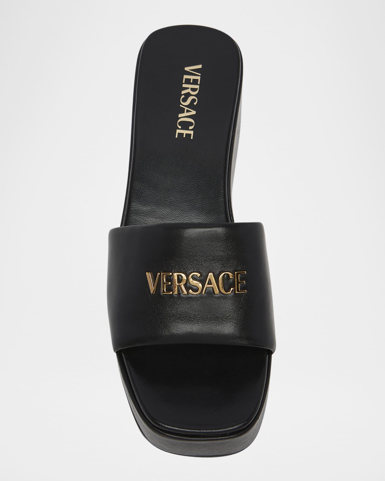 Tag Platform Lambskin Leather Mules Product Image
