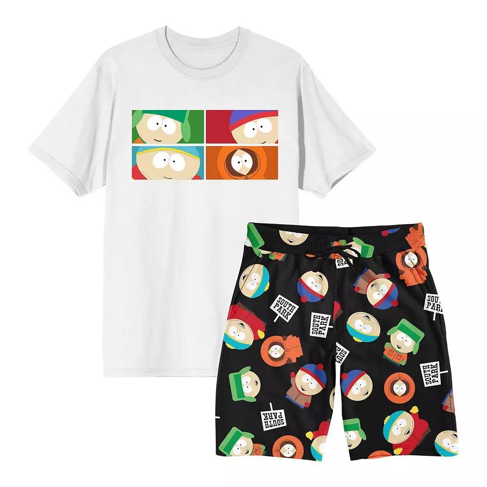 Men's South Park 2-Piece Pajama Top & Pajama Shorts Sleep Set, Size: XL, Multicolored Product Image