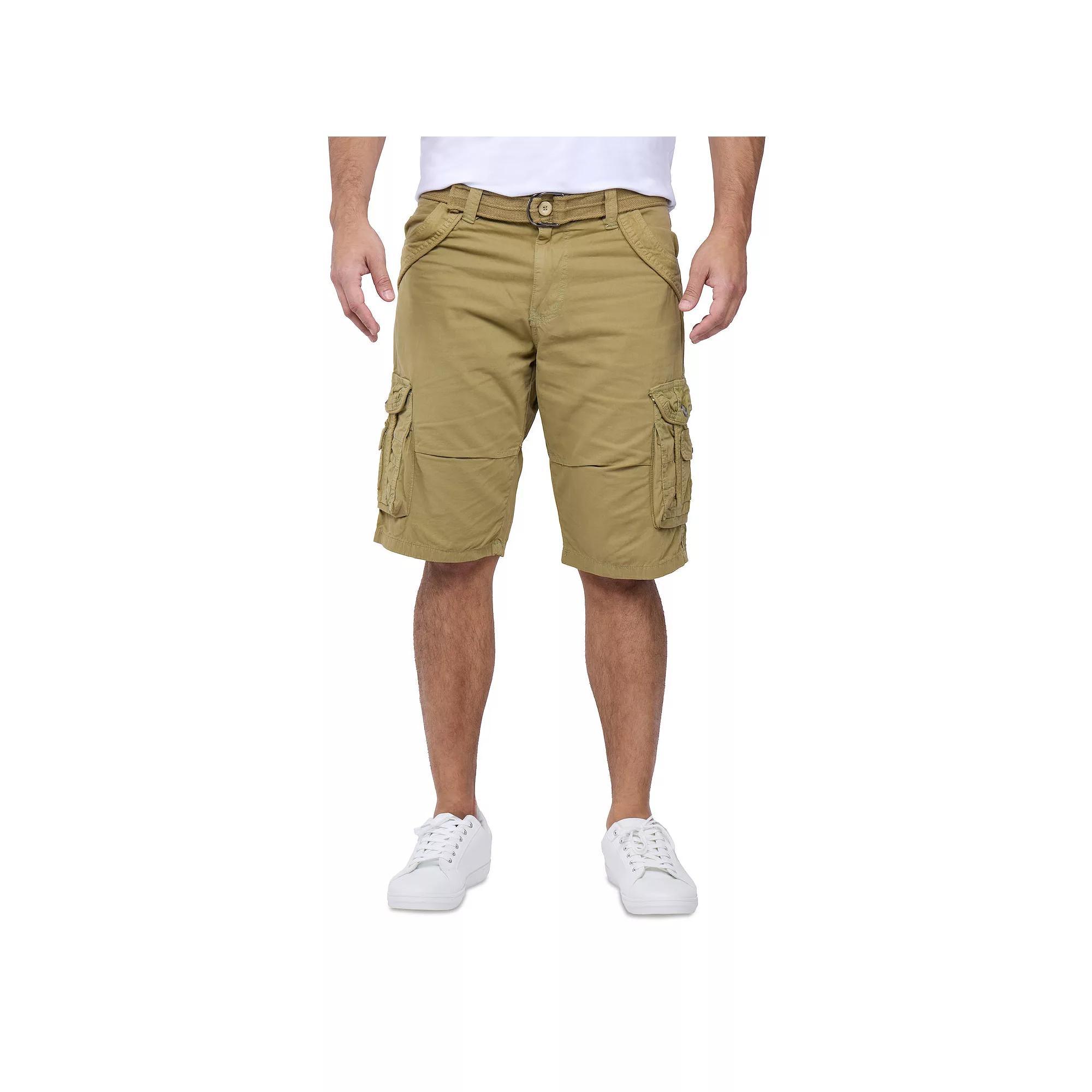 Men's Xray Belted Double-Pocket Bermuda Cargo, Size: 34, Blue Product Image