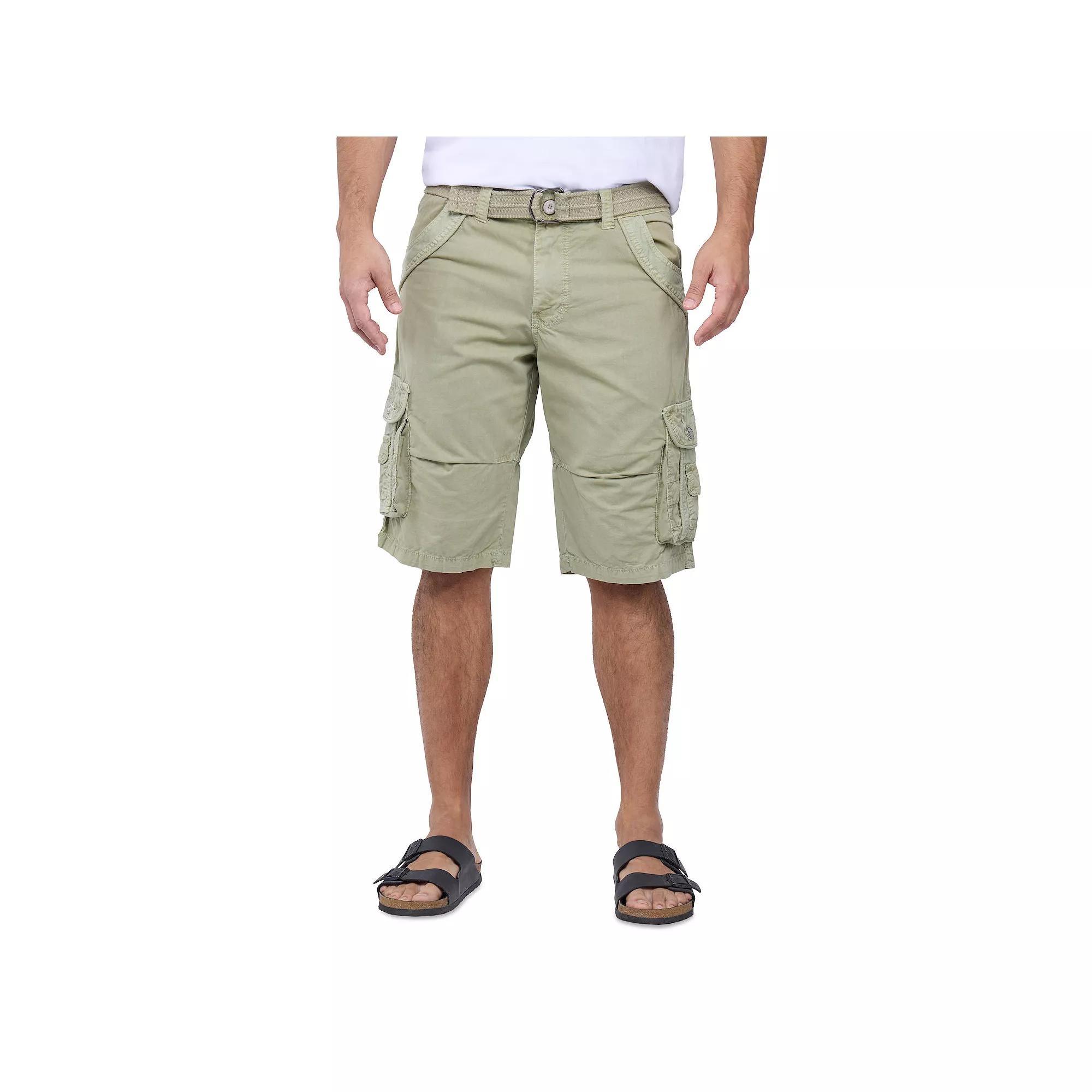Men's Xray Belted Double-Pocket Bermuda Cargo, Size: 42, Grey Product Image