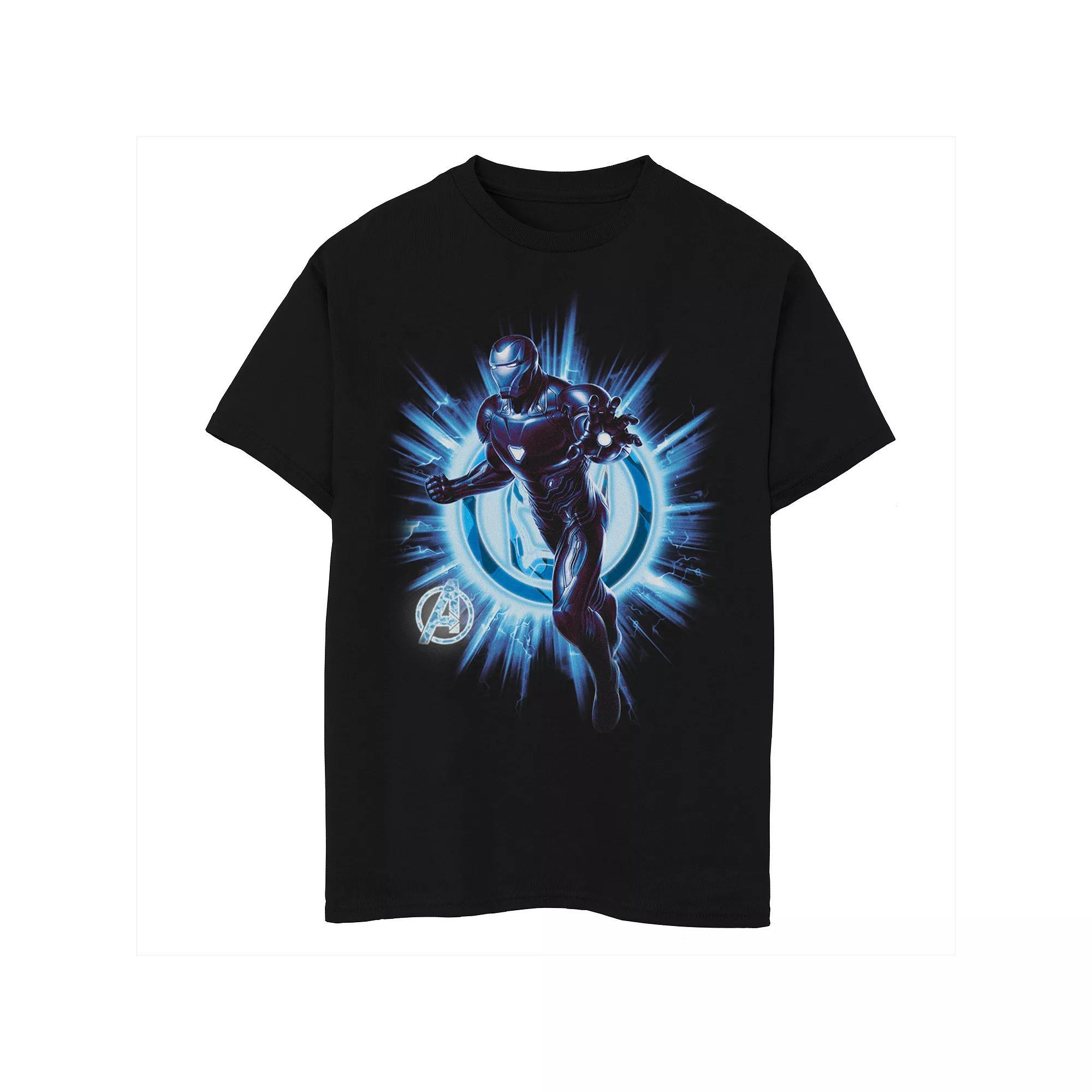 Boys 8-20 Marvel Avengers Endgame Iron Man Burst Graphic Tee, Boy's, Size: Large, Black Product Image