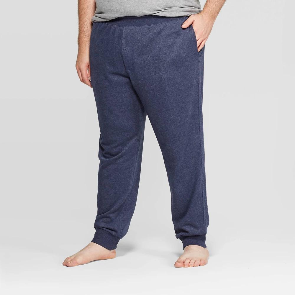 Mens Big & Tall Knit Jogger Pajama Pants - Goodfellow & Co Xavier Navy Blue 2XLT Product Image